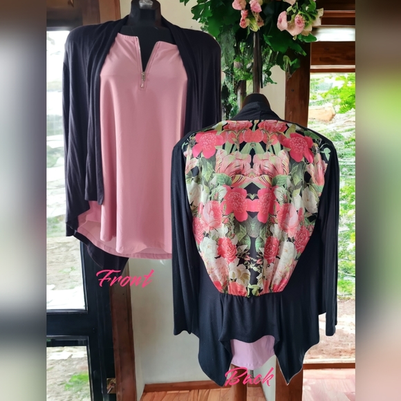 Cha Cha Vente Asymmetrical Open Front Flowy Cardigan - Picture 1 of 7